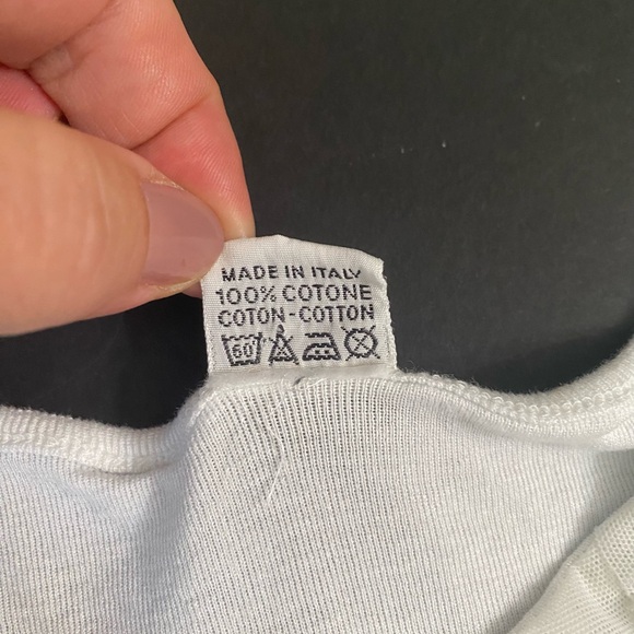 OSCALITO Filo di Scozia Sleeveless Shirt Top White Womens size 4, made in Italy - Picture 7 of 8